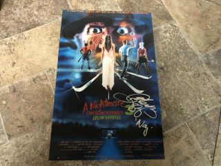 Heather Langenkamp A Nightmare On Elm Street 3 Signed Auto 11x17 Movie Poster