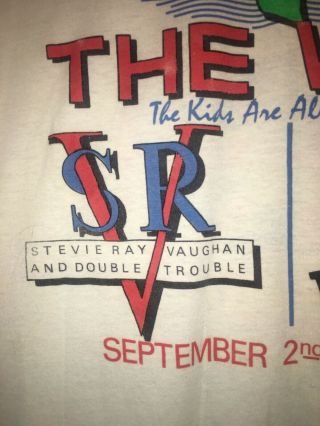 THE WHO / Stevie Ray Vaughan 25th Ann.  TEXAS PARTY 1964 - 1989 Tour T - Shirt XL 5