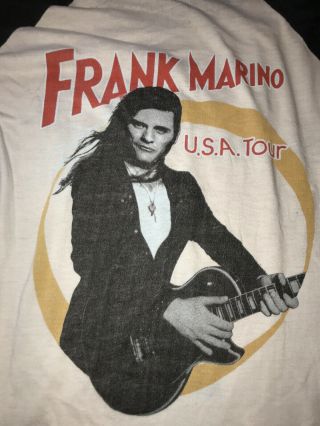 Frank Marino 1981 USA tour Concert Raglan Baseball Tee Shirt Vintage Double Side 2