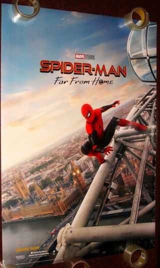 Spider :man Far From Home (2019) Tom Holland 27 " X 40 " Ds Poster London