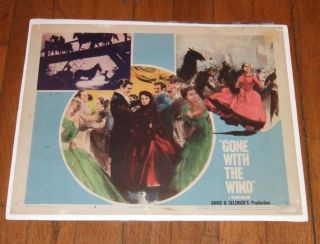 Gone With The Wind 1954 Re - Release Lobby Card 3 From Set Of 8