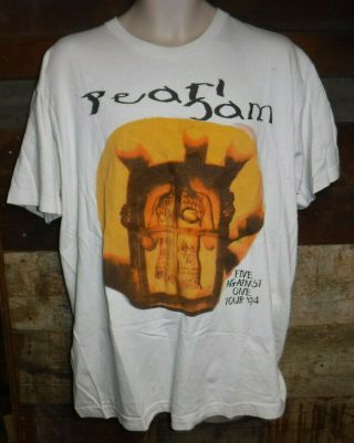 Vintage Pearl Jam 1994 Grunge Rock Tour T Shirt 1990 