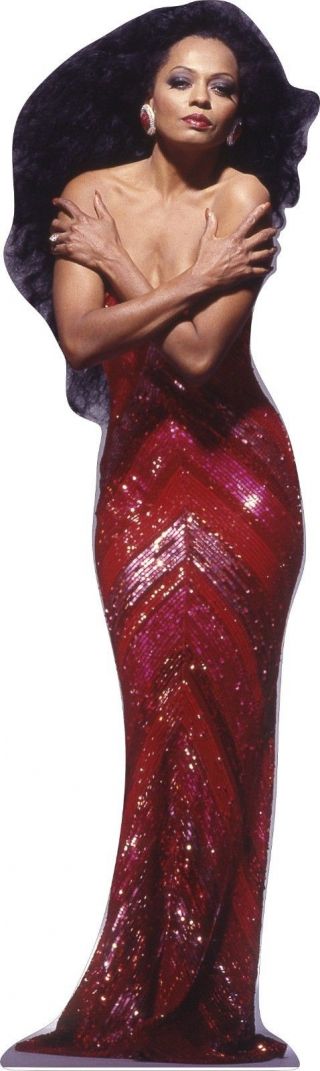 Diana Ross In Red Sequins - 65 " Tall - Cardboard Cutout Standee