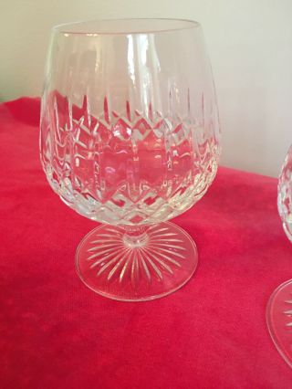 SET OF 4 Waterford (Etched) Crystal Lismore Brandy Snifters 5.  25 