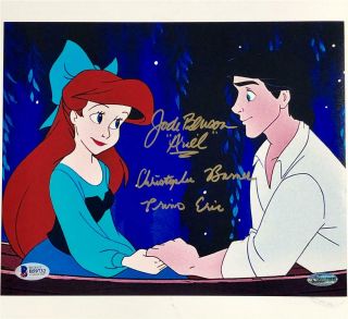 Jodi Benson " Ariel ",  " Prince Eric " The Little Mermaid Signed 8x10 Photo Bas