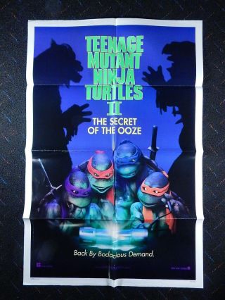 Double Sided Teenage Mutant Ninja Turtles One Sheet 1sh Secret Of The Ooze 1991