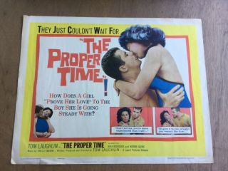 1960 22x28 Half Sheet Movie Lobby Movie Film Poster The Proper Time Tom Laughlin