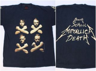 Vtg 90s 1992 Metallica Metal Band Birth School Metallica Death Shirt