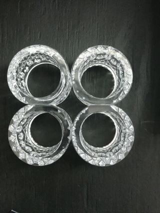 Waterford Crystal LISMORE Napkin Rings Round Shape Set Of 4 - box 5