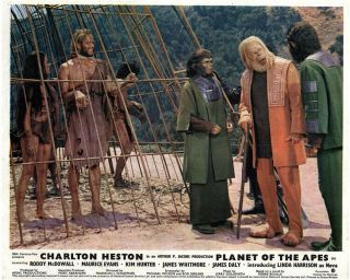 Planet Of The Apes British Lobby Card Charlton Heston Linda Harrison