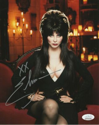 Elvira Autograph 8x10 Photo Mistress Of The Night Jsa