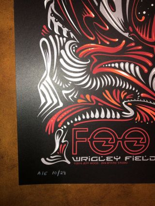 Foo Fighters Poster Wrigley Field Chicago 2018 Jeff Wood AE XX/28 2