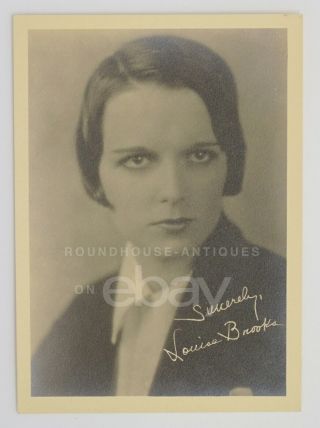 Orig.  Silent Movie Film Star Photograph Louise Brooks Golden Age Hollywood Nr