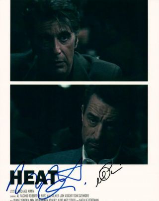 Al Pacino Robert Deniro Signed 8x10 Photo Autographed,  Heat