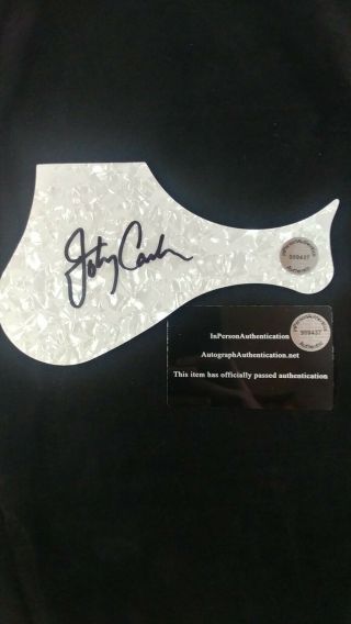 Johnny Cash Signed Guitar Pick Guard With Great Looking Item