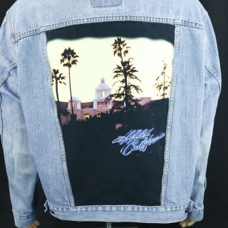 Eagles Band Hotel California Levis Denim Jacket Blue Jean Trucker Xlarge