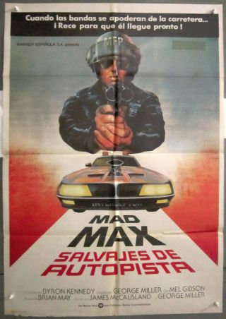 Yj84 Mad Max Mel Gibson Sci - Fi 1sh Spanish Poster