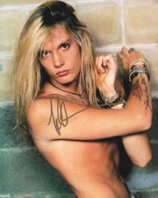 Sebastian Bach Of Skid Row Real Hand Signed Photo 1 Autographed