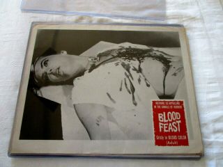 Blood Feast,  Herschel Gordon Lewis,  Very Rare Lobby 1,  1963,  Father Of Gore