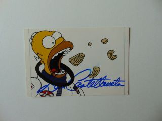 " The Simpsons " Dan Castellaneta Hand Signed 4x6 Color Photo Todd Mueller