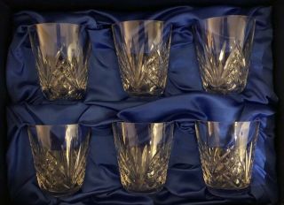 Waterford Lismore Old Fashioned Cut Crystal Glass 8 Oz.  Set Of Six