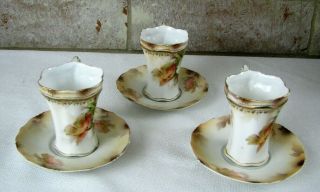 RS Prussia Red Mark Set of 3 Chocolate,  Coffee,  Tea,  Demitasse Cups and Saucers 4
