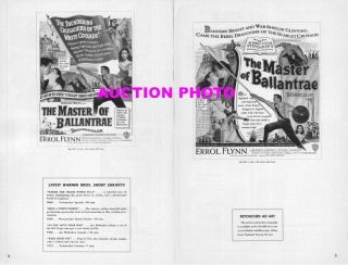 THE MASTER OF BALLANTRAE pressbook AND POSTER,  Errol Flynn,  Beatrice Campbell 5