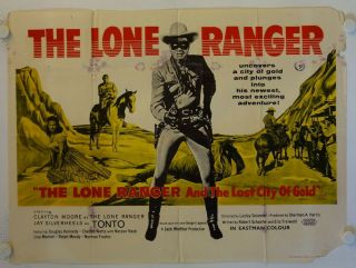 The Lone Ranger And The Lost City Of Gold Release British Quad Movie Po