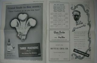 RAVINIA Music Under the Stars 1940 ' s PROGRAM BOOKLET Chicago Coca - Cola Ads 7