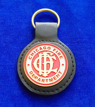 Chicago Fire Department Leather Key Ring 2