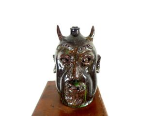 Marvin Bailey Devil Face Jugs Pottery,  Folk Art 10  X8