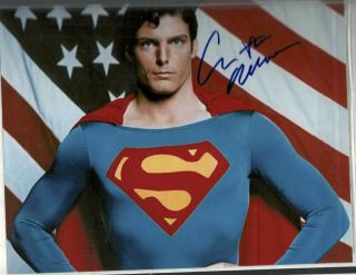 Christopher Reeve Hand Signed Autograph 8x10 Photo Superman