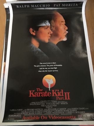 Vintage The Karate Kid Ii Poster Ralph Macchio Pat Morita 1986 27 " X 41 " Offer