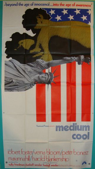 Medium Cool - Haskell Wexler - R.  Forster - Journalism - Television - 3sh Foreign (41x81 In