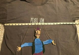 Vintage 1994 Pearl Jam Freak VS.  No Code Tour T Shirt XL Gray puppet marionette 7