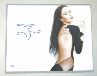 Megan Fox Signed 11x14 Photo Autographed Psa/dna Auto Tranformers Tmnt