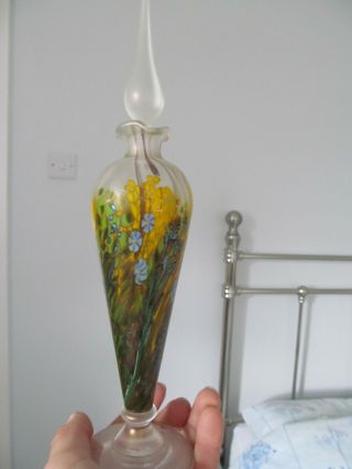 Okra Station Glass Richard Golding Perfume Bottle 11.  25 "