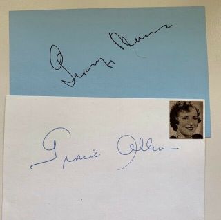 George Burns And Gracie Allen Vintage Autographs