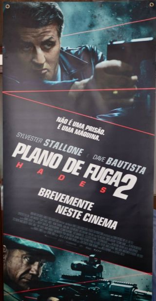 Escape Plan 2 - Giant Theater / Cinema Promotional Banner 35 X 70 "
