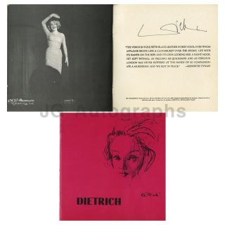 Marlene Dietrich - Iconic Actress,  Entertainer - Signed Book