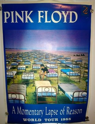 Pink Floyd A Momentary Lapse Of Reasoning World Tour 1988 Poster Rare Vintage