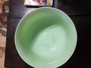 Vintage Green Jadite Jadeite Fire King Punch Bowl 7 1/4 