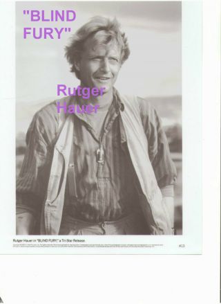Rutger Hauer Gorgeous Hunk Blind Fury Movie 8x10 Us Press Photo