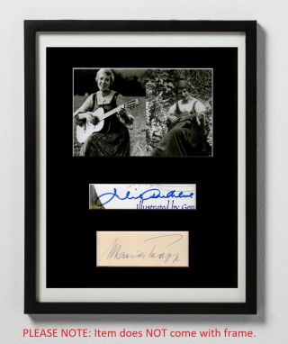Julie Andrews And Maria Von Trapp Matted Autographs & Photo The Sound Of Music