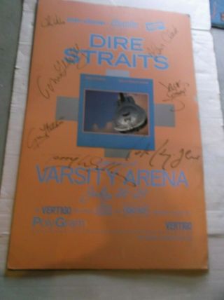 Dire Straits - Brothers In Arms Signed Tour Poster From July 26 - 29,  1985