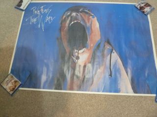Rare Pink Floyd 1980 Masive 36 " X 55 " Screaming Head Poster The Wall Eec Rare