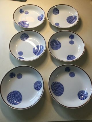 Tiffany & Co.  Set Of 6 Imari Medallion Porcelain Salad Bowls.  All Perfect.