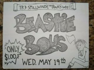 Beastie Boys Rare 1981 Nyhc Punk Flyer,  Pre - Fame