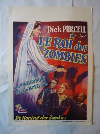 King Of The Zombies/dick Purcell/ U26/ Belgian Poster