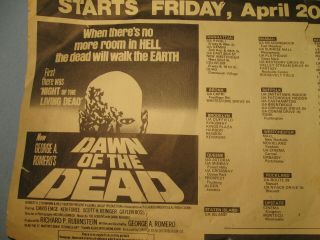 George Romero history RARE DAWN OF THE DEAD 1978 prerelease Preview promo flier 2
